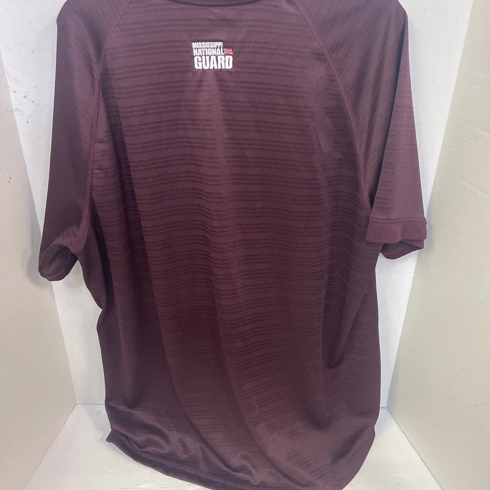 Adidas Shirt Men's XL Maroon Mississippi State Short Sleeve Polo - Picture 4 of 5